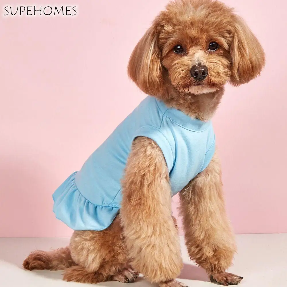 

Sleeveless Pet Summer Clothes Soft Breathable Cat Skirt Fashionable Thin Design Pet Princess Dresses For Puppy Small Animal