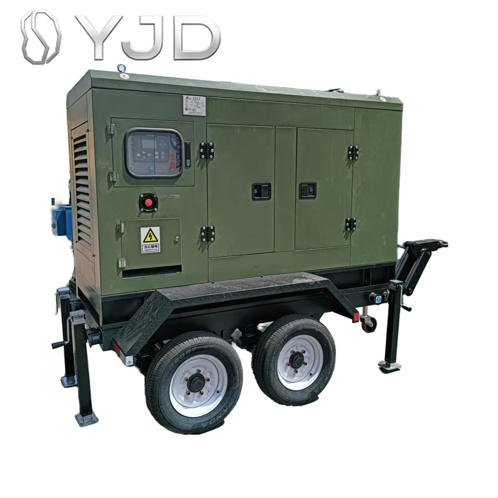 Self-developed Mobile Trailer Silent Diesel  Generator Set with Silent Box