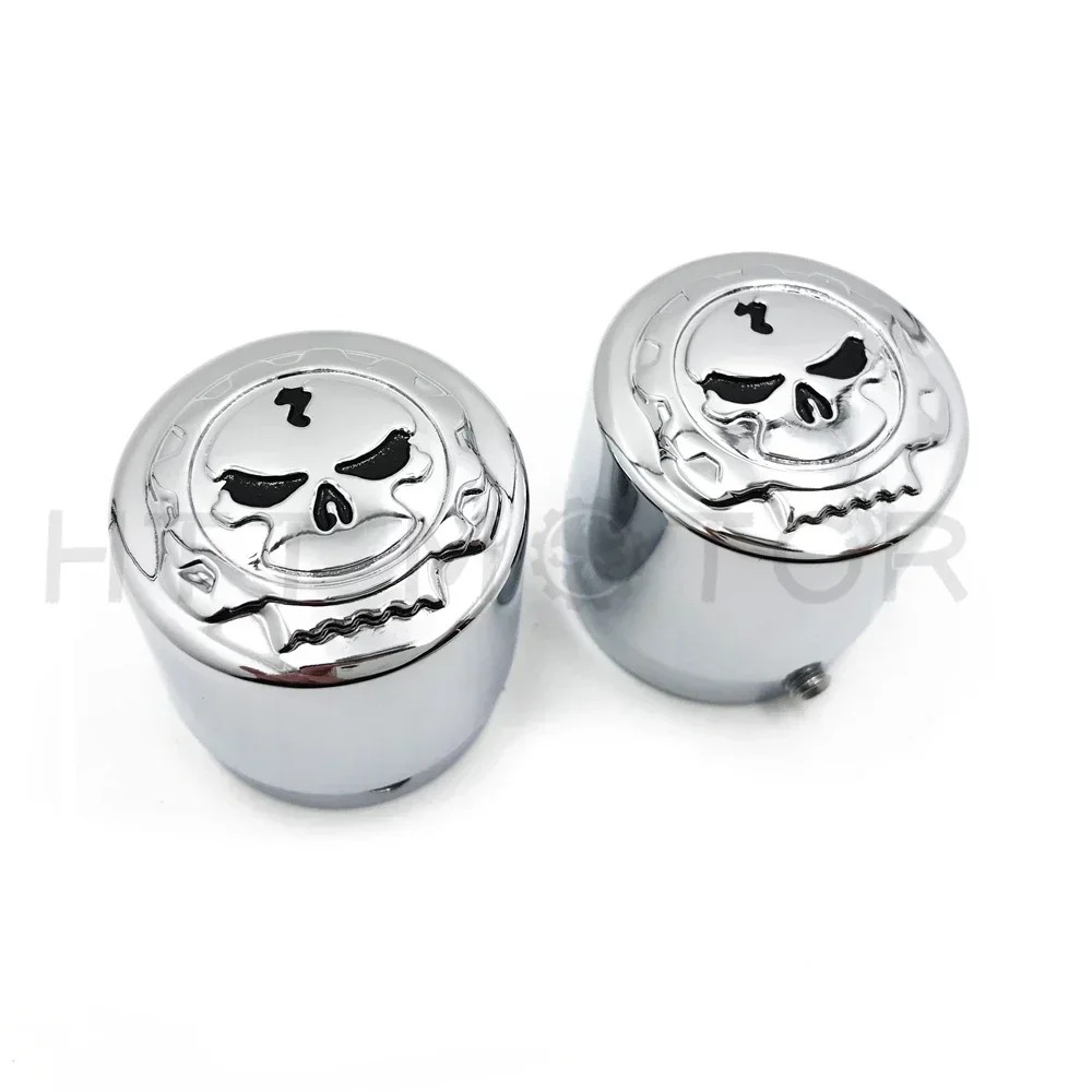 Motorcycle 29mm Axle Nut Cap Skull Zombie Emblem for Harley Universal Choppers (Honda,Suzuki,Kawasaki,Yamaha)