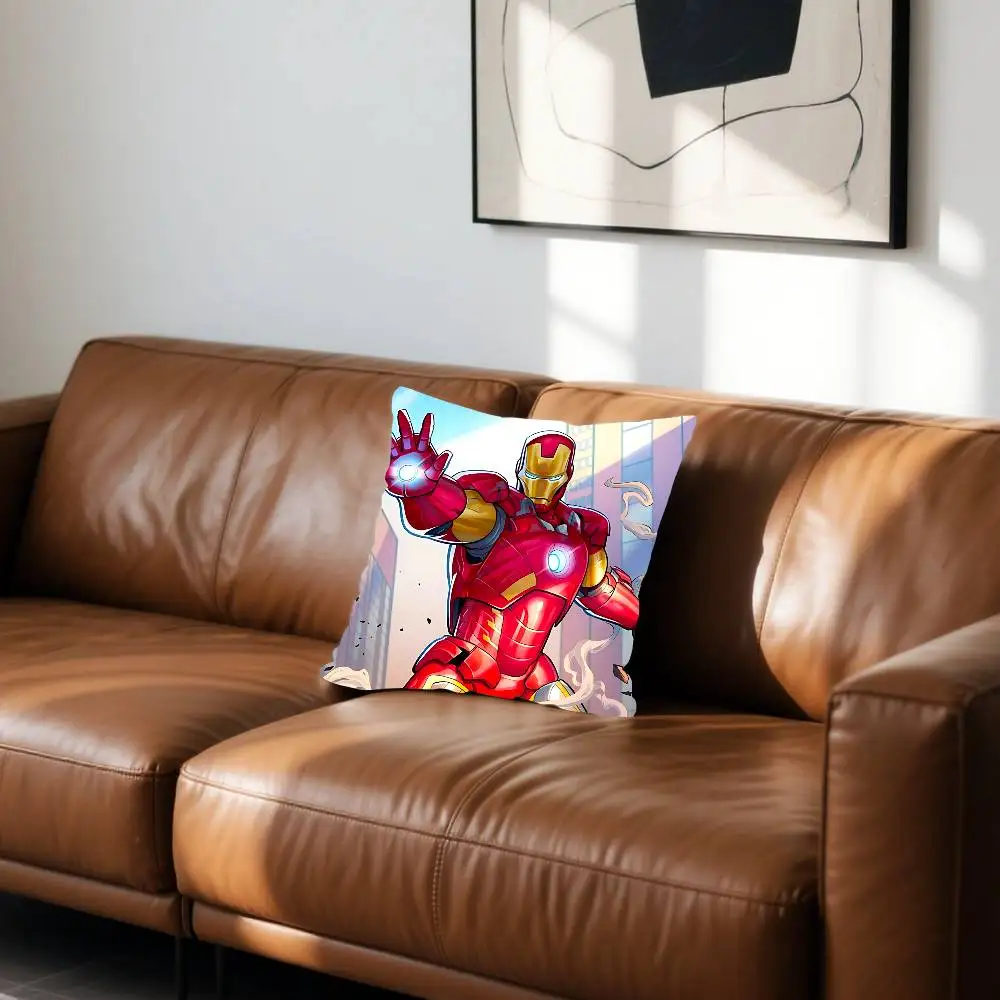 Cool I-Iron ManS Classic Customizable Square Pillowcases, Stylish And Soft, Perfect For Beds, Cars, And Sofas.