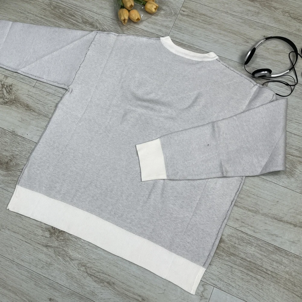 Y2k الشارع الشهير الجرافيك 2025 ملابس عصرية جديدة المرأة سترة متماسكة الشتاء المتضخم خمر كم طويل بلايز البلوز البلوز