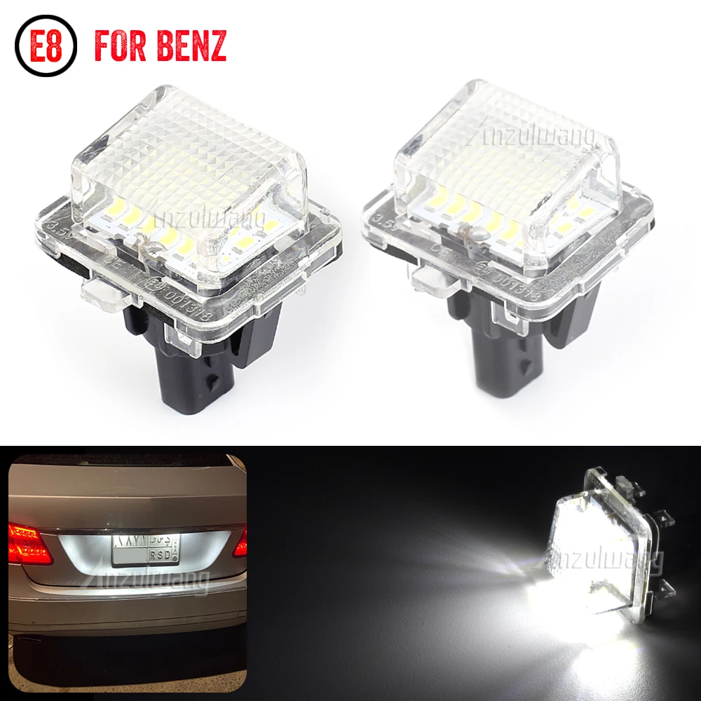 2 Pcs Canbus LED License Plate Light Car Number Lamp Luces For Mercedes Benz CLA Class W204 W221 W212 W216 W166 W231 C117 R172