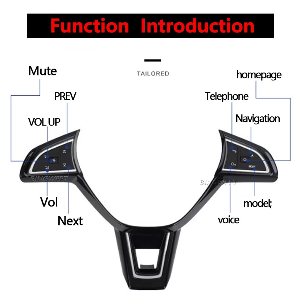 Car Accessories For Skoda Superb Yeti Rapid Octavia Multifunction Steering Wheel Control Switch Volume Phone Audio Button