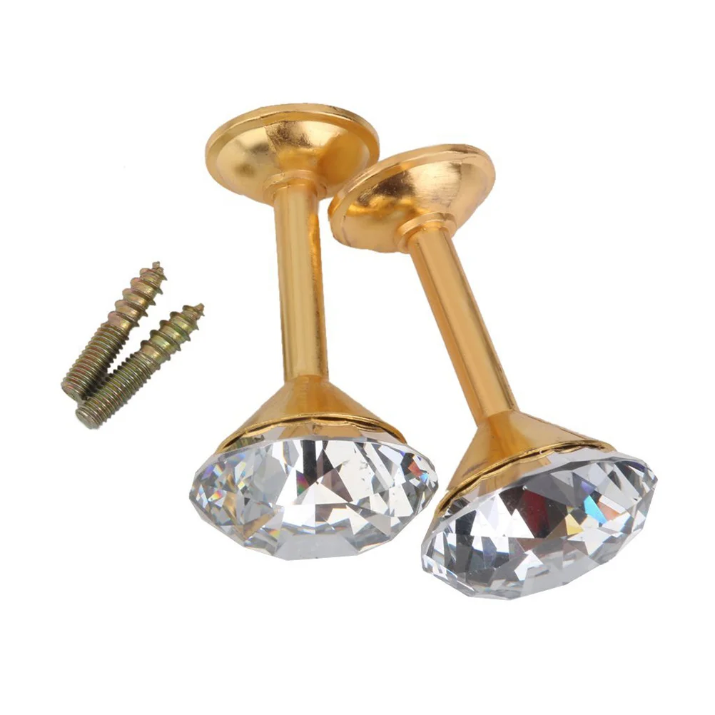 

2Pcs Gold Zinc Alloy Diamond Curtain Tiebacks Elegance Room Decor Easy Install Remove Diamond Curtain Tiebacks