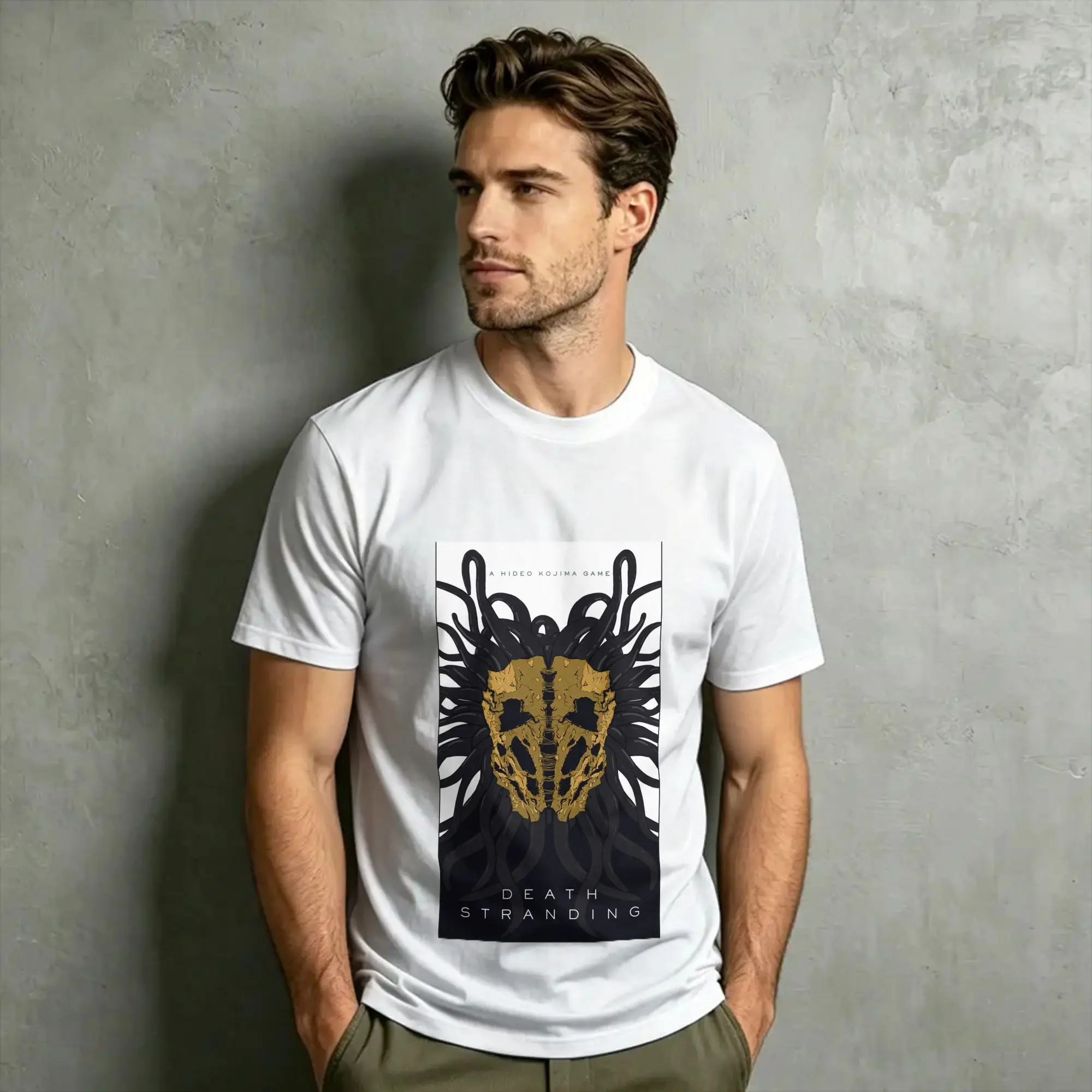 Death Stranding 4th Trailer Creature T Shirts Pure Cotton T-Shirt Crewneck Kojima Productions Tee Shirt Short Sleeve Clothing