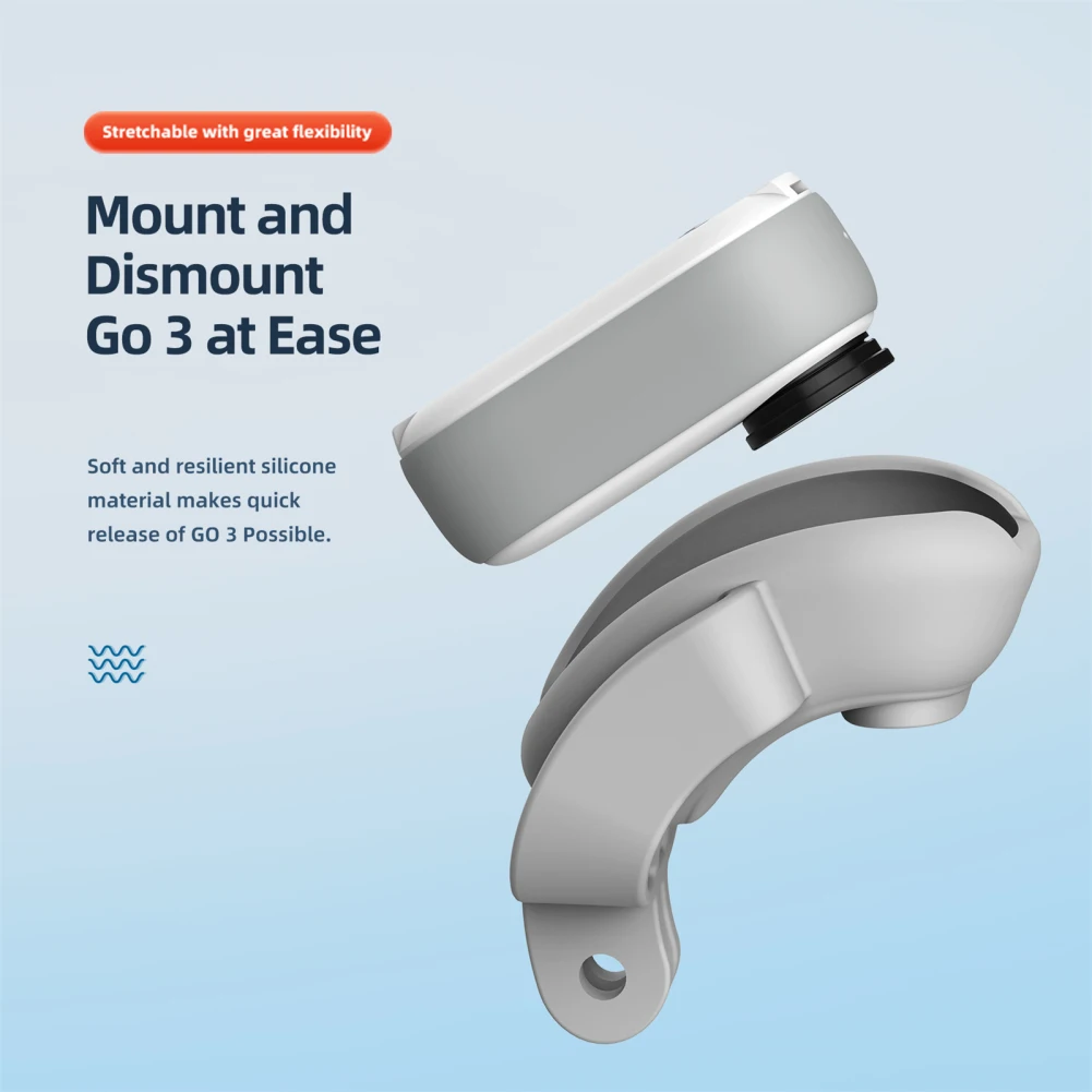 Silicone Protective Case Compatible For GO 3S Action Camera Shock Absorbing Anti-fall Mount Cover Protector Camera Accessories