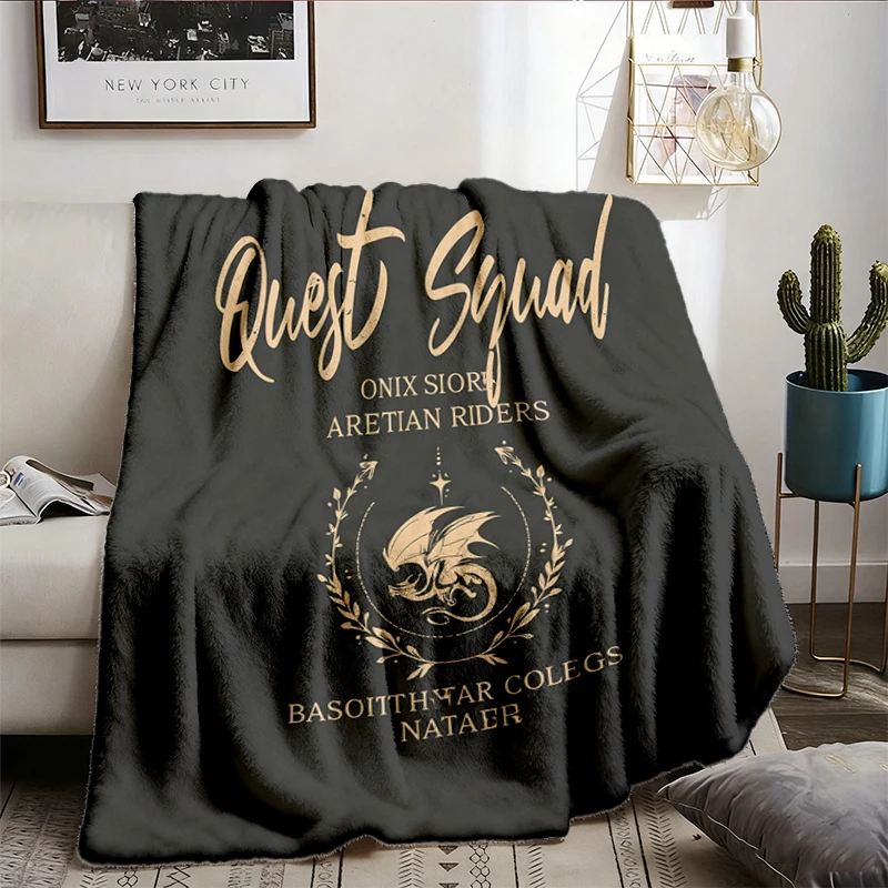Onyx Storm  Flannel Blanket, Quest Squad, fourth wing Flannel Throw, Xaden Riorson Violet, Fourth wing