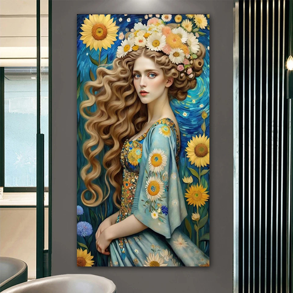 Large Size New 2024 DIY Full Diamond Painting Kits Portrait Art Embroidery Cross Stitch Rhinestones Mosaic Beautiful Woman