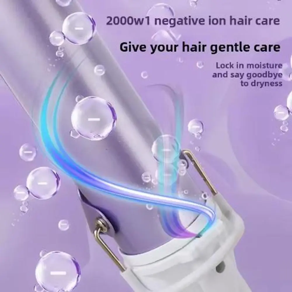 Ferro de ondulação de cabelo cerâmico 40 mm, aquecimento rápido, manual, íon negativo, varinha de ondulação, onda grande, estilo de longa duração, modelador de ondas grandes