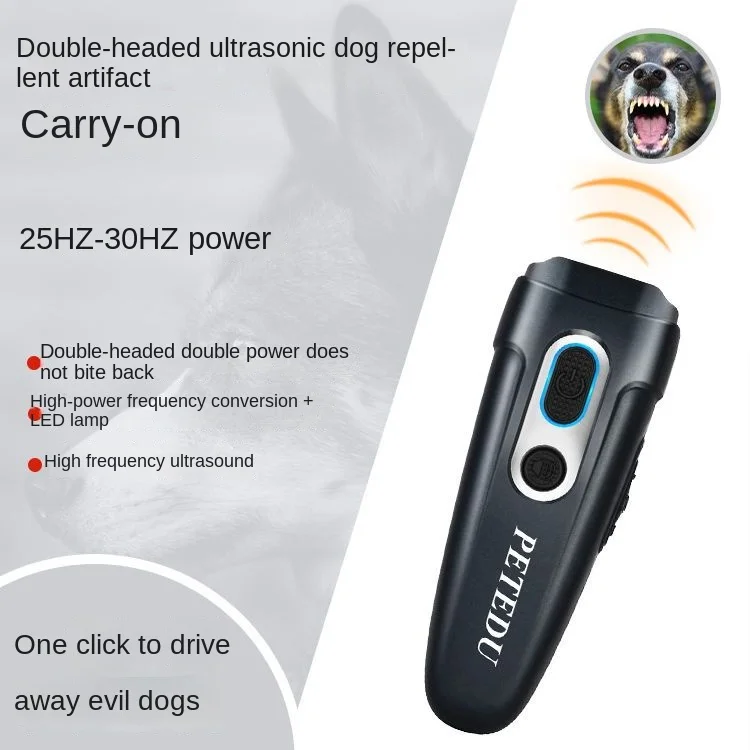 High Power Ultrasonic Portable Dog Repeller Field Anti-dog Bite Community  Training USB Rechargeable   accessories