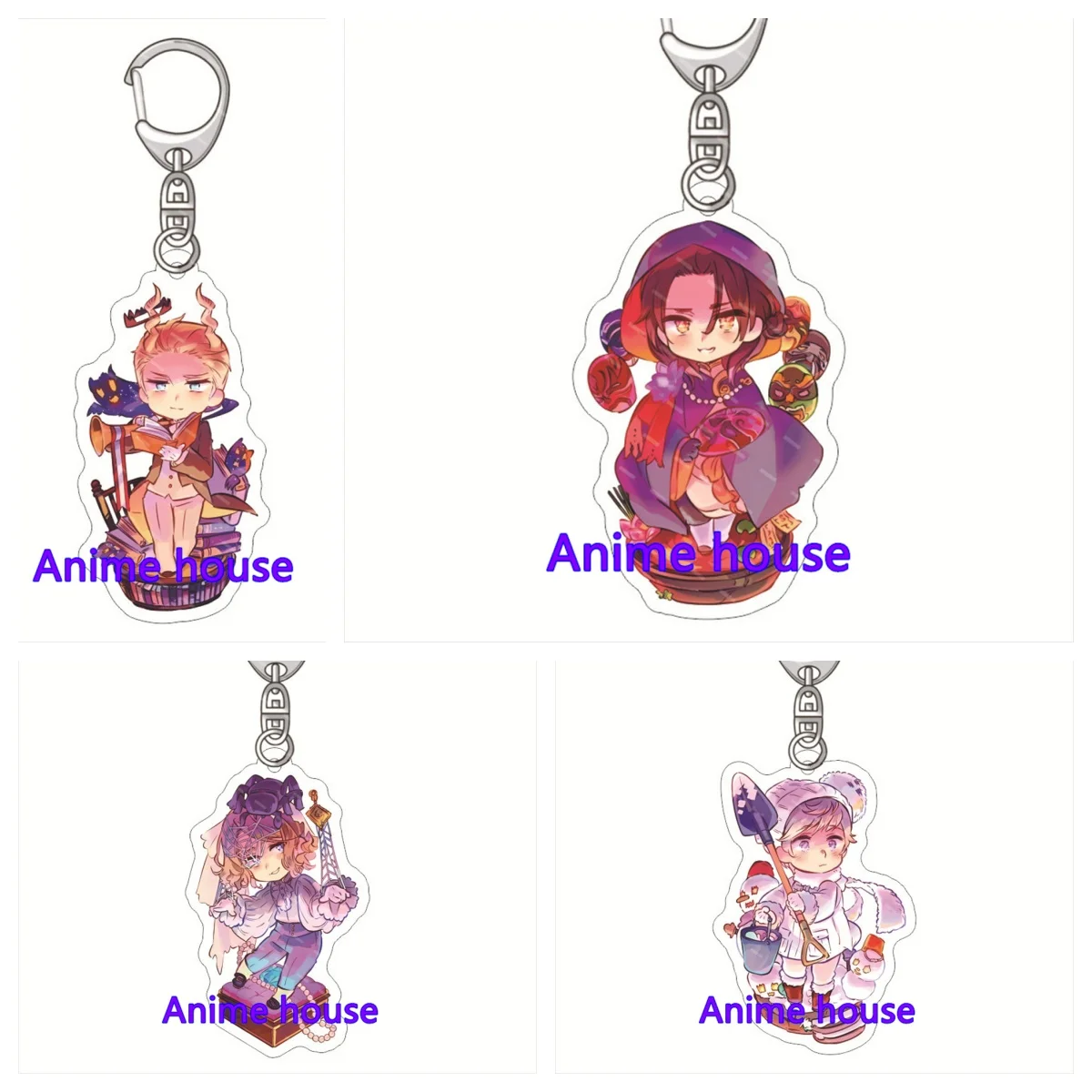 GAME Hetalia Axis Powers Acrylic Keychain Kirkland APH Anime Keyrings Italy France Figure Model Plate Cosplay Toy for Gift