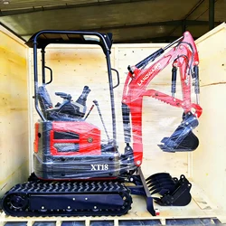 XT18 Hydraulic Mini Excavator 1.8 Tons China Farm Mini Excavator EPA DIESEL Engine 1850kg Cab Mini Excavator Europe Customized