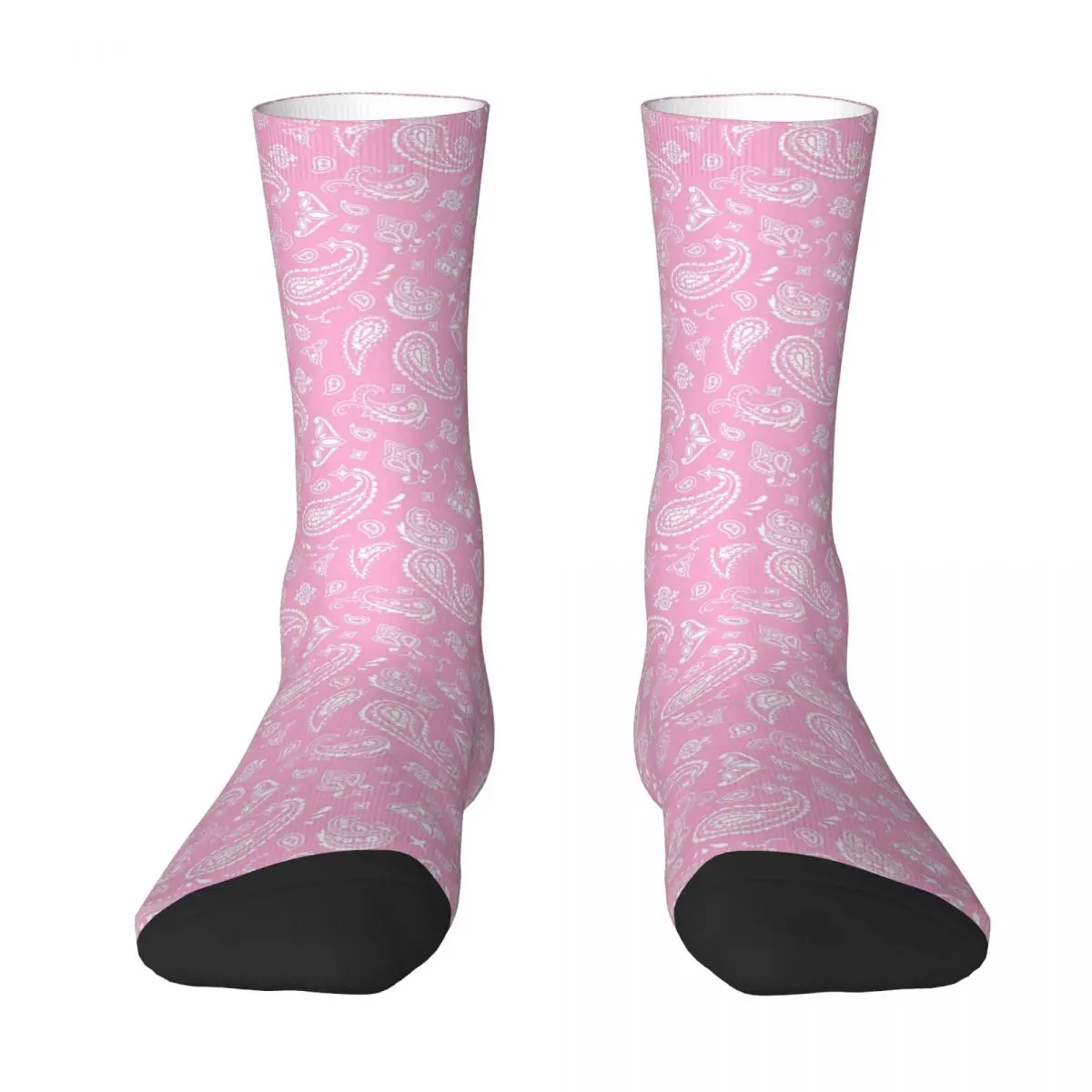 

Pink Paisley Socks Harajuku High Quality Stockings All Season Long Socks Accessories for Man's Woman's Gifts