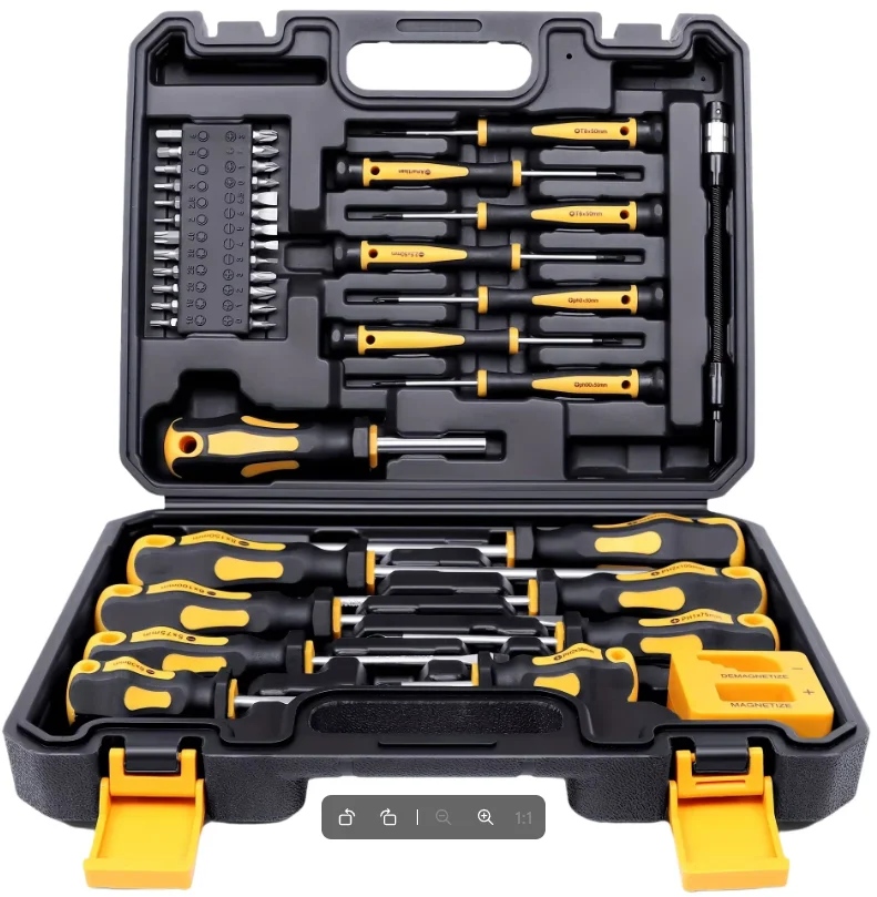 

43 Pieces Professional Portable Magnetic Cross And Diagonal Screwdriver Set Household Tool Kit