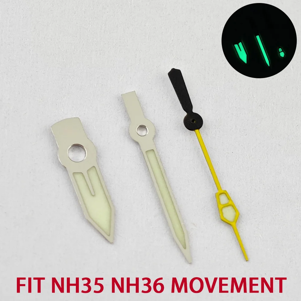 スポーツウォッチ,nh35nh36,グリーン,ブルー,グリーン,シルバー,アクセサリーに適した高品質の時計ポインター