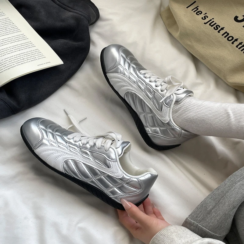 أحذية كاجوال نسائية من الجلد بنعل ناعم ومريحة وخفيفة الوزن - أحذية رياضية عصرية جديدة في الربيع والخريف. #6