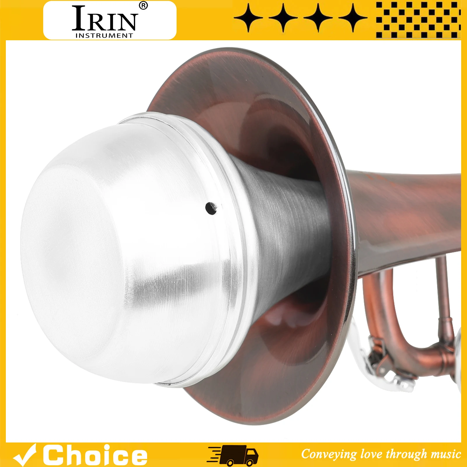 Trumpet Mute Softener Rubber Sealed Thicken Aluminum Alloy Mute Softener Brass Wind Instrument Accessories&Parts