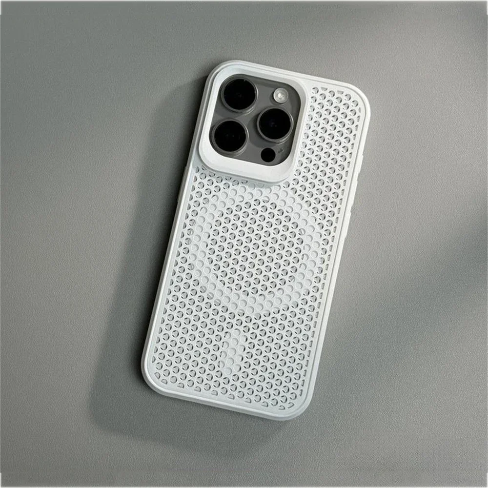 Luxury Matte Heat Dissipation Hole Magsafe Case For iPhone 16 15 14 13 12 Pro Max Plus Magnetic Wireless Charge PC Hard Cover