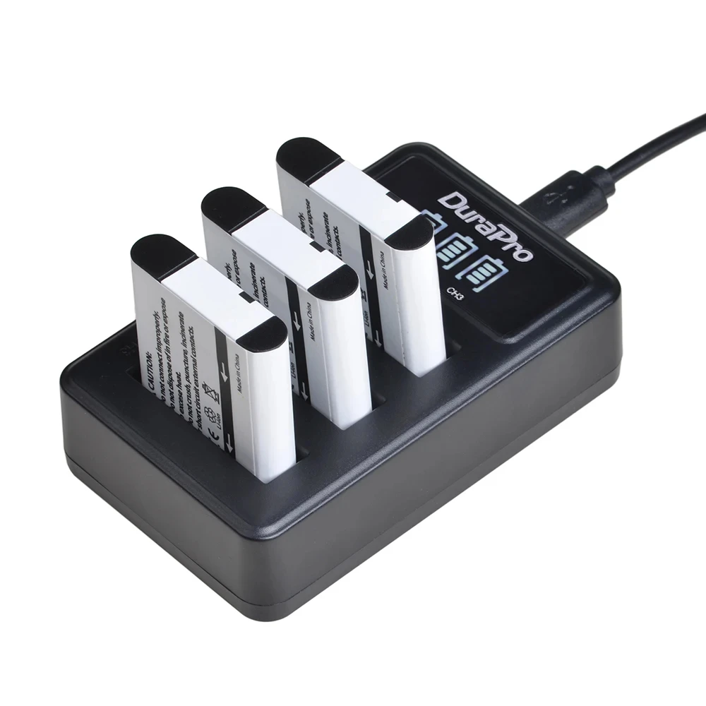 DuraPro 1270mAh DB-110 Battery LI-90B LI-92B +Charger For Ricoh GR III HDF GR IIIx THETA X Olympus Tough TG-5 TG-6