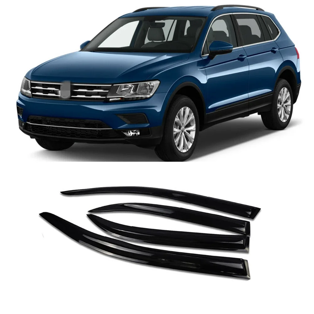 For Volkswagen VW Tiguan 2017 2018 2019 2020 2021 Side Window Vent Visor Sun Rain Deflector Guard Awnings Shelter Adhesive Cover