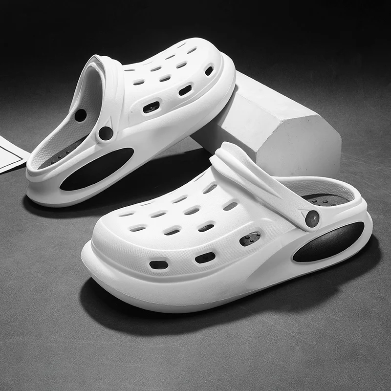 

Men's Summer Lightweight Breathable Sports Sandals EVA Clog Shoes Flat Bottom Slip-On Beach Shoes Suitable for Outdoor Rafting
