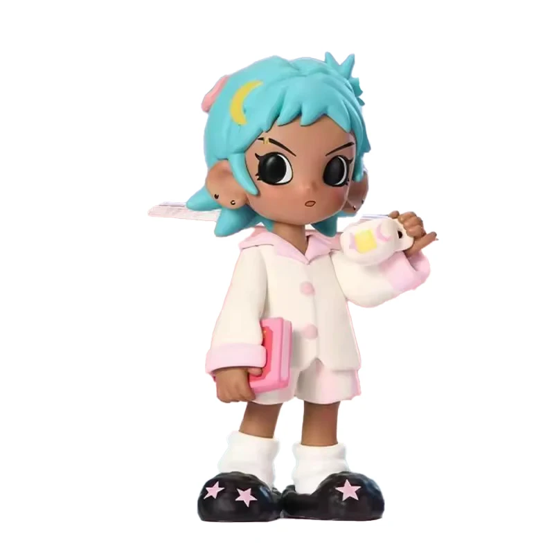 Oryginalne figurki POP MART Lil Peach Riot Sleepover Series Blind Box, anime, figurki kolekcjonerskie, ozdoby, świąteczne. — 2