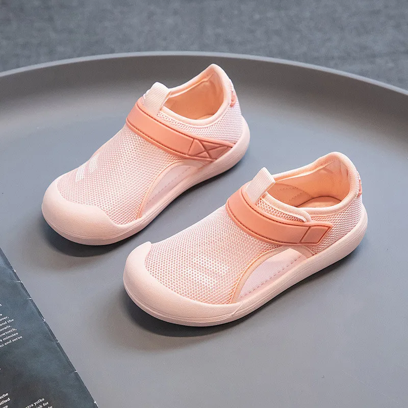 Kids Mesh Sandals Toes capped Boys Girls Summer Casual Shoes Soft Sole Children Fashion Beach Shoes Anti-Slip Wear-resistant