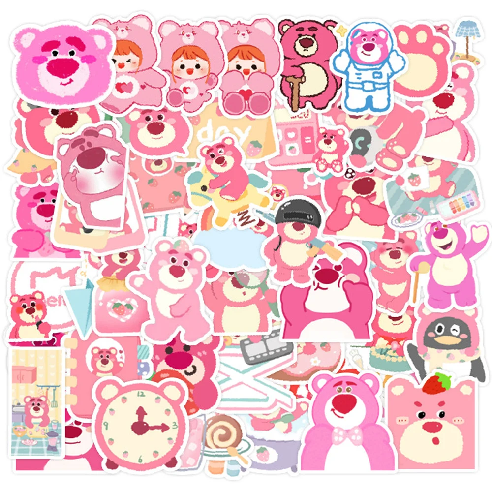 10/30/50pcs Cute Disney Lotso Huggin Bear Stickers DIY Scrapbook Phone Case Laptop Car Kawaii Cartoon Sticker for Kids Toy Gift