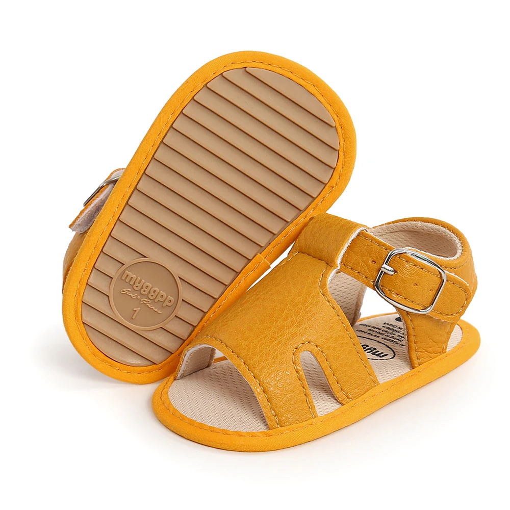 infant Sandals Fashion Soft Crib Shoes Anti Slip Summer Toddler Boys Girls First Walker Baby Soft Sole Sandals Shoes