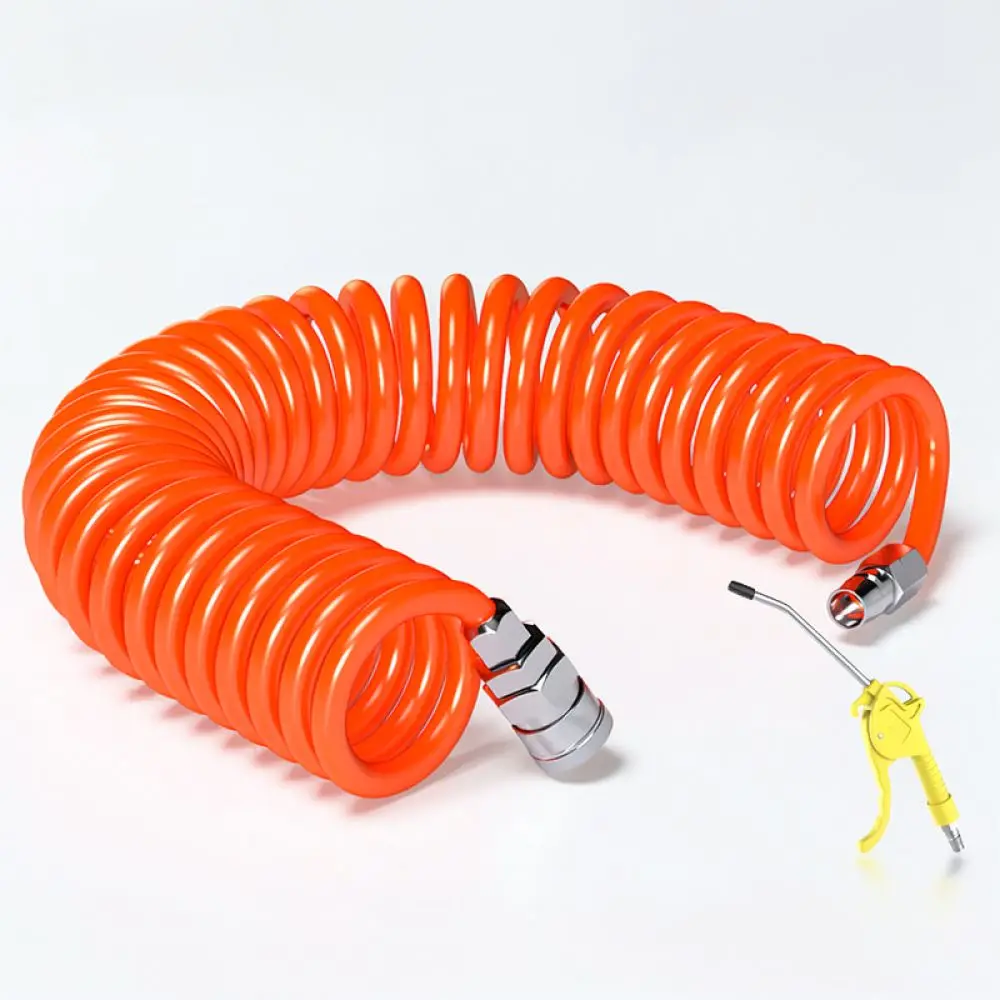 Pu Spring Air Hose Compressor Pneumatic Tube Recoil Pipe For Zckm High Pressure Workshop Dust Removal Air Blower