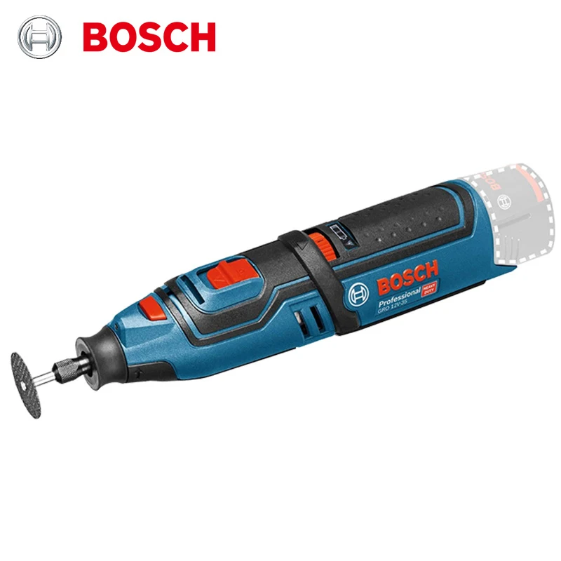 Bosch GRO 무선 로터리 도구, 12V 리튬 충전식 전기 연마기, DIY 애호가, 6 단 조절 베어 도구, 12V-35