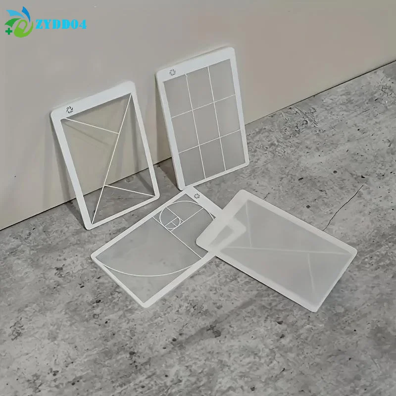 ●1/3Pcs Viewfinders Fibonacci Composition View Finder Golden Ratio Photo Viewing Positioning Ruler Viewer Positioning Ruler