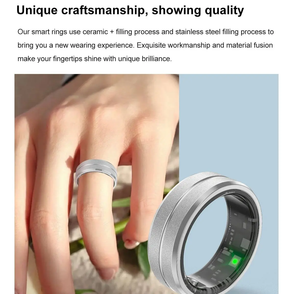 

Многофункциональное спортивное умное кольцо со стальным корпусом, монитор сердечного ритма, уровня кислорода в крови, водонепроницаемое, для мужчин и женщин, подарок