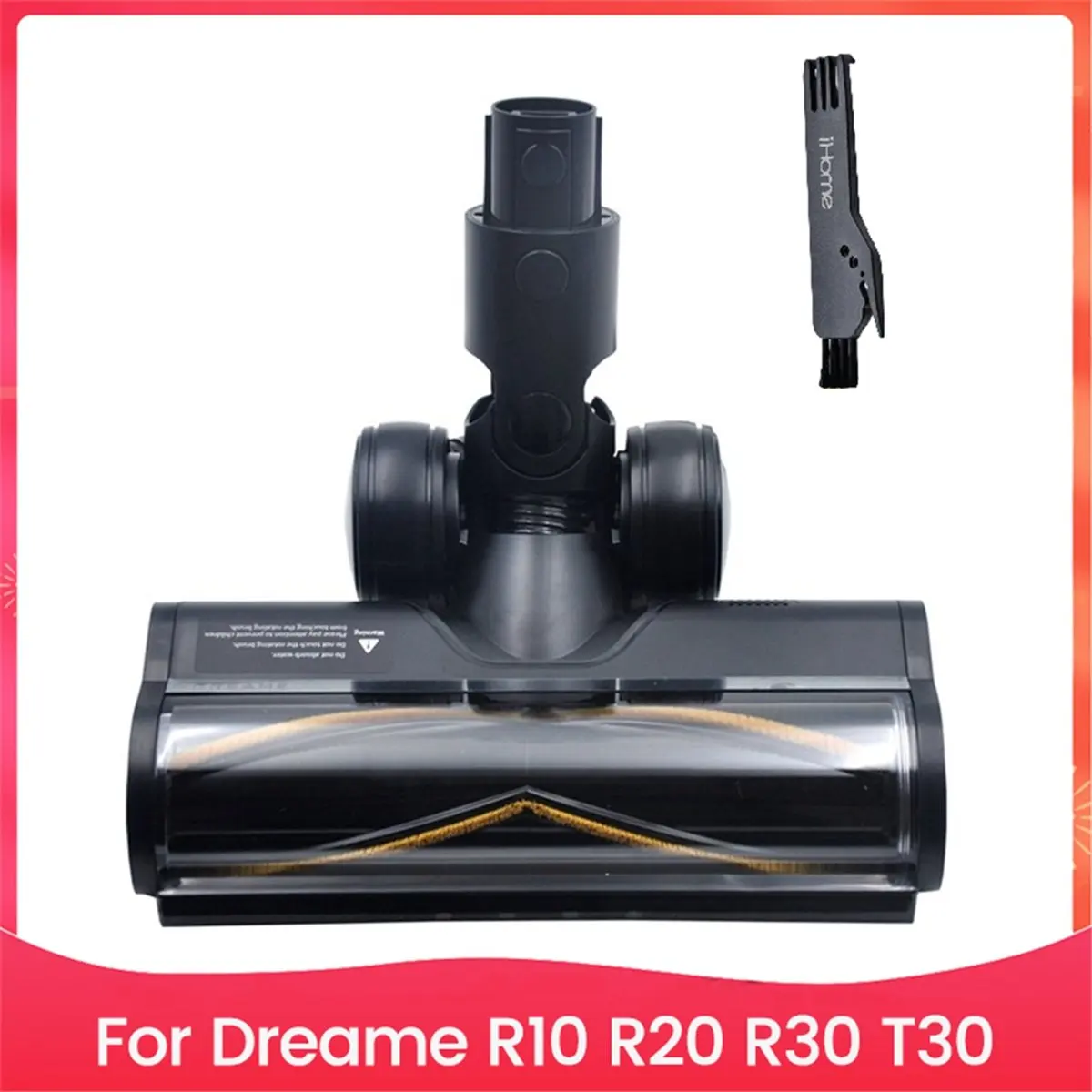 

AC66 Вакуумная электрическая насадка для щетки для пола Dreame R10 R20 R30 T30 Насадка для мягкой роликовой щетки со светодиодной подсветкой для пыли