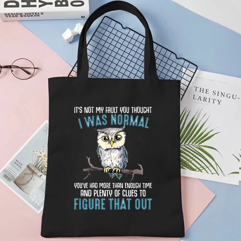 Animal Joke Graphic Tote Bag borsa per la spesa da donna borsa a tracolla in tela riutilizzabile estetica per gatti elegante borsa a tracolla per