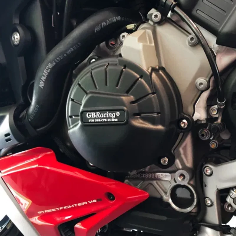 GBRacing ل DUCATI V4S Streetfighter مجموعة غطاء المحرك 2020-2022 V4S Streetfighter المولد غطاء Streetfighter غطاء القابض