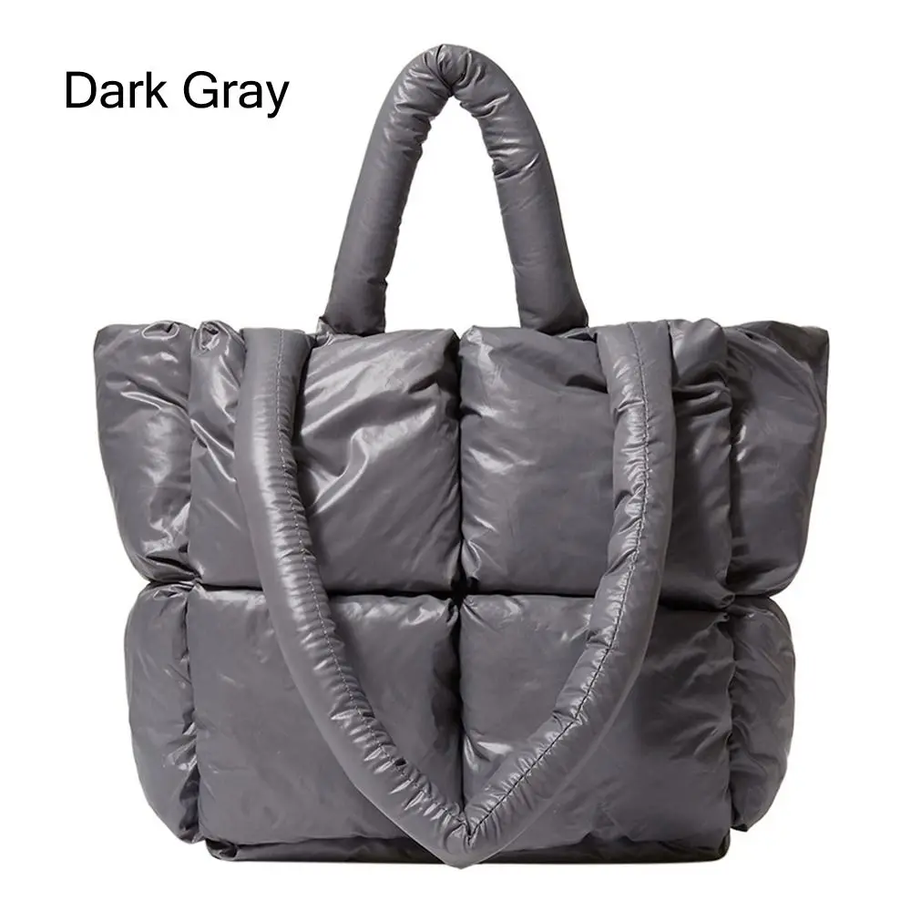 

Soft Down Padding Shoulder Bag Quilted Tote Bag for Women Handbag Puffy Tote Bag Puffer Bag