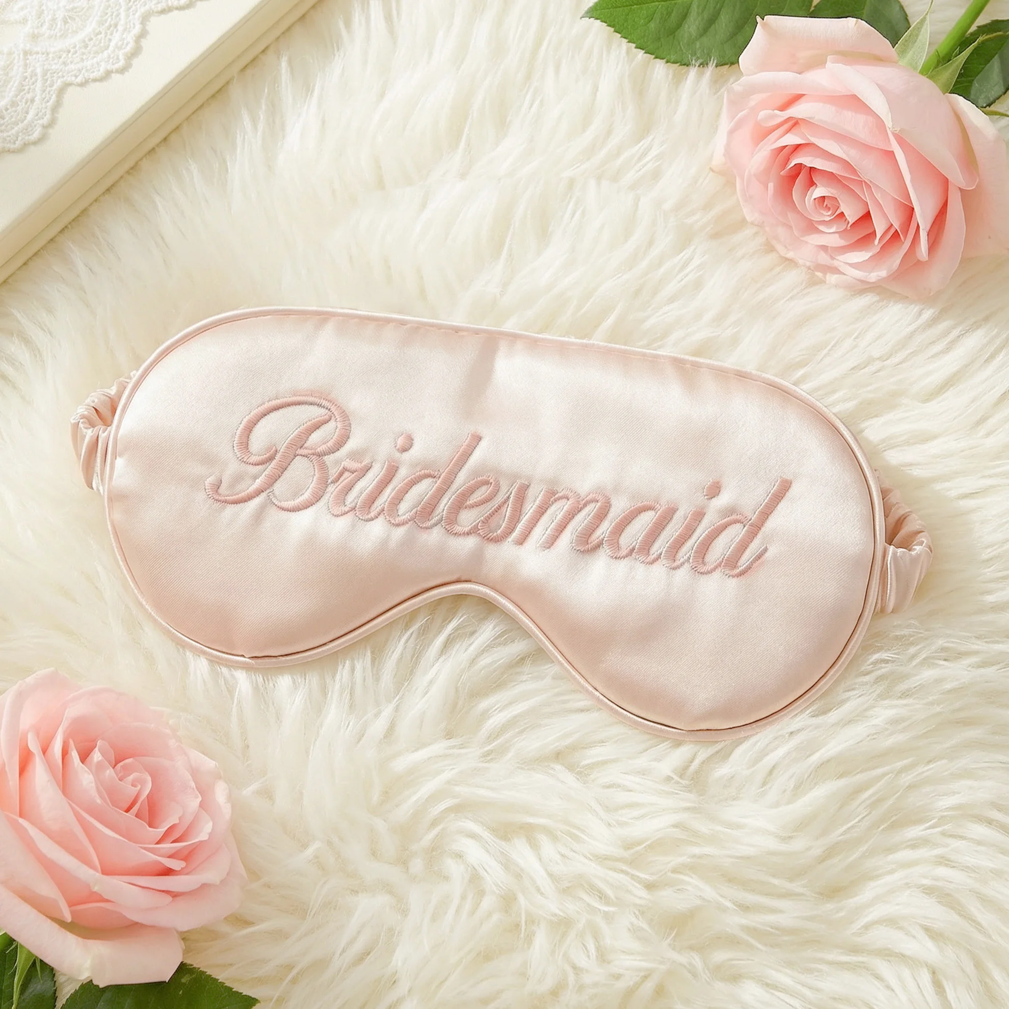 Bride Eye Mask Soft Cozy Sleeping Eye Cover Light Blocking Blindfold, Ideal for Bridal Shower Wedding Day Bachelorette Party