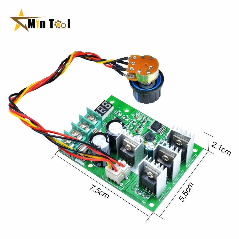 DC 6-60V 30A PWM DC Motor Speed Controller Governer Adjustable LED Digital Motor Speed Regulator Power Supply Accessories