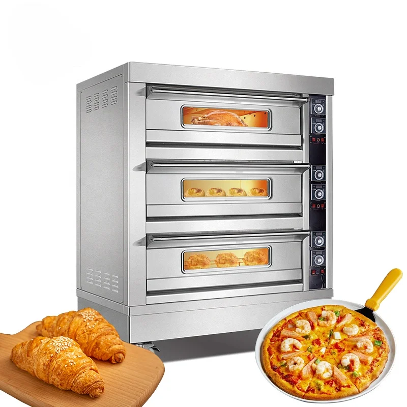 Industrial Multi Trays 220v/380V Professional Luxury Bakery Baking Deck Bread Machine pizza oven electric commercial ovens