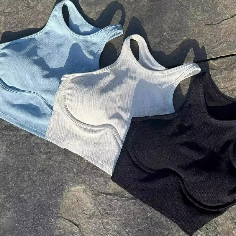 

2025 New Sports Bra Tank Top Quick-Dry Breathable Yoga Underwear With Padded Nude-Feel Fitness Top