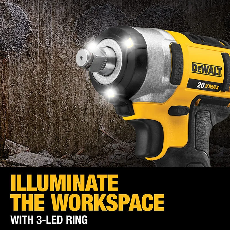 DEWALT DCF880 Cordless Impact Wrench 20V Original 2300RPM Rechargeable 13MM Electric Lithium Battery Wrench 203Nm Power Tools