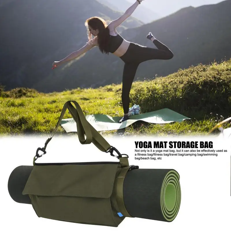 Yoga Mat Bag Carrier Multifunctional Yoga Mat Holder Full-zip Exercise Yoga Mat Carrier Bag Easy Access Zipper Adjustable Strap