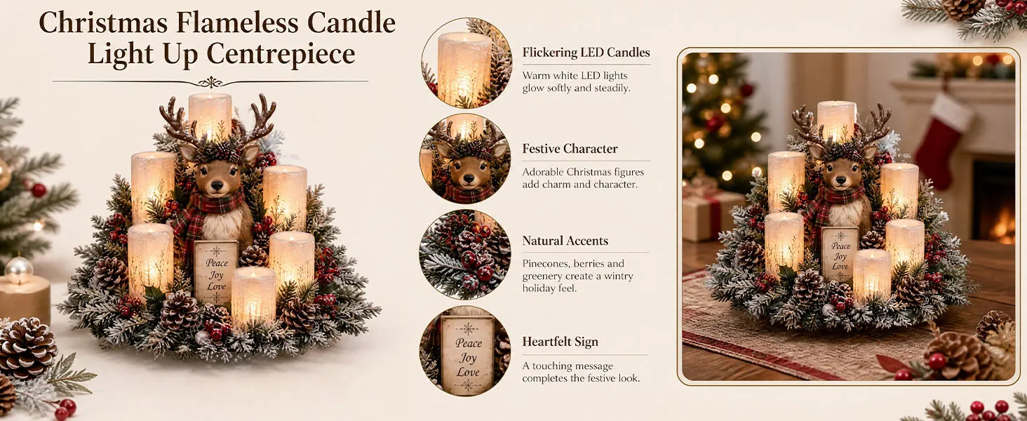 Multi‑scene Decor &amp;amp; Holiday Gift Great for fireplace mantel, Christmas party