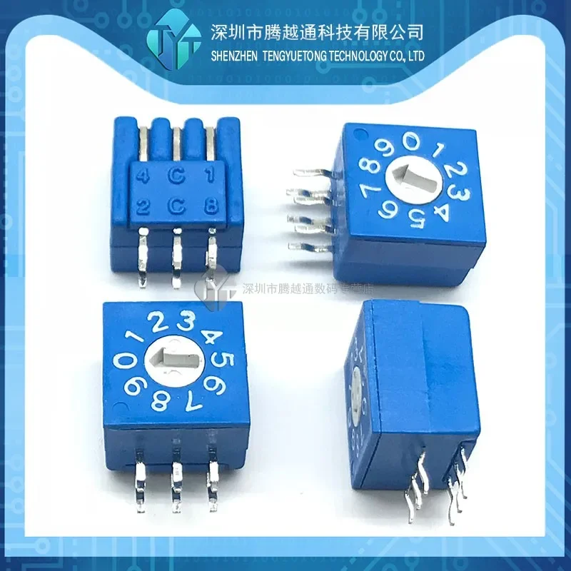 

5PCS/lot 0-9 Rotary Encoding Switch 10 Position PCB Vertical Side Transfer Code Switch 8421C Positive Code 3:3 Switching Switch