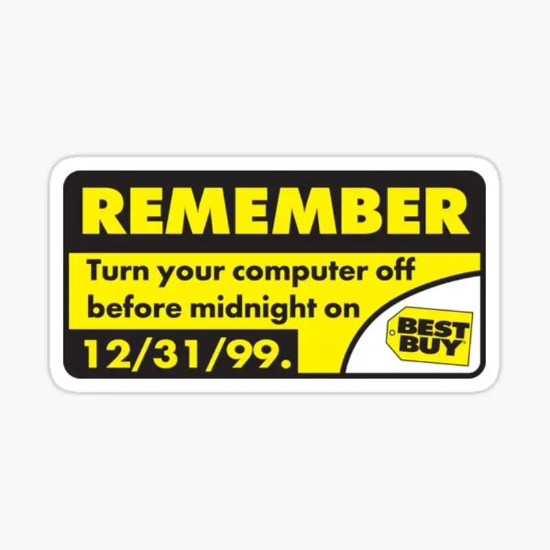 Y2K Best Buy Warning Sticker  for Laptop Decor Bedroom Car Cute Cartoon Art Fashionable Public Suitcase