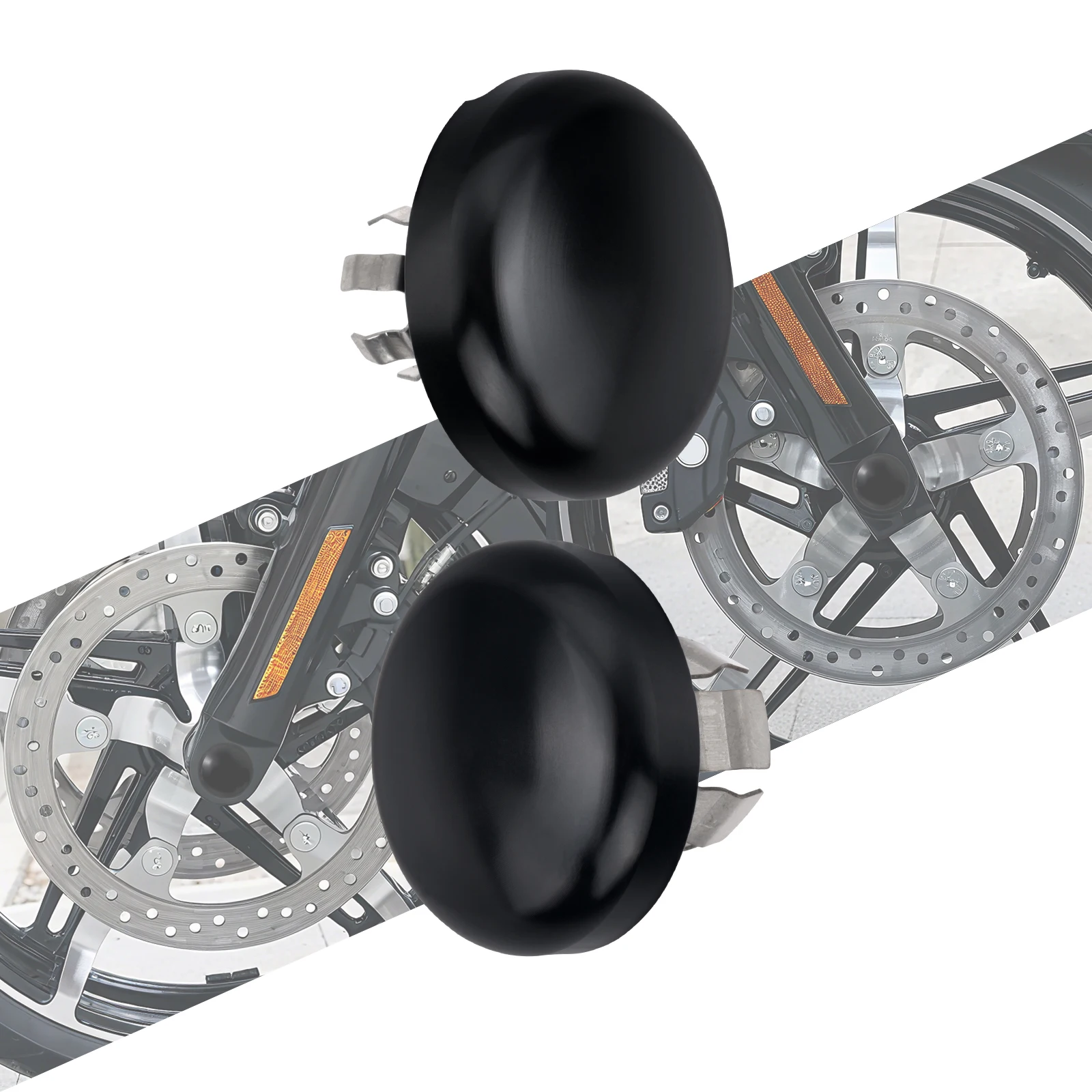 Motorcycle Black Bolt Cover Front Axle Nut Covers For Harley Touring CVO Street Glide Road Glide 23-Up FLHX FLTRX 24-Up FLHXU 25