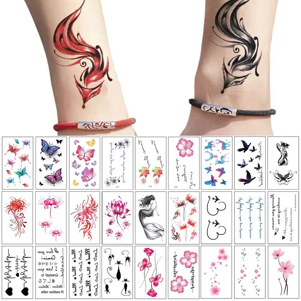 

30Pcs/set Lasting Waterproof Herb Temporary Tattoos Body Stickers Tattoos Stickers Fake Tatto