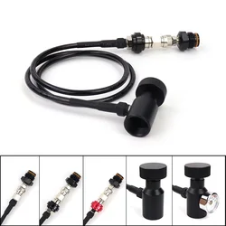 HPA CO2 Microbore Remote Line Straight Hose 37Inch For Paintball With Slide Check and 8MM Quick Disconnect