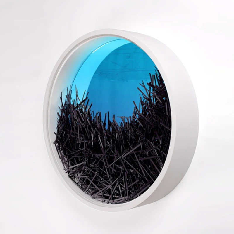 

Background wall three-dimensional decorative hotel restaurant entrance advanced background wall hanging painting device
